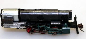 (image for) Complete Loco Chassis Green & Red (N Chassis 0-6-0)
